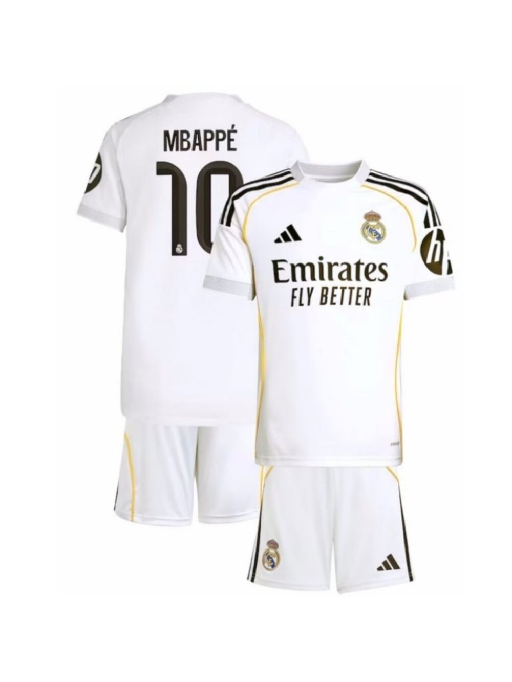 Kylian Mbappe White Soccer Jersey Short Suit